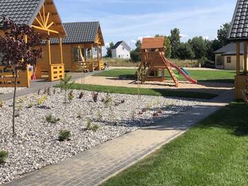 Фото номера Шале с двумя спальнями Лоджи Ośrodek Wczasowy Kuba г. Ярославец 8