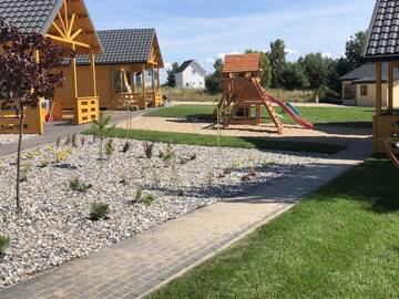 Фото номера Шале с двумя спальнями Лоджи Ośrodek Wczasowy Kuba г. Ярославец 8